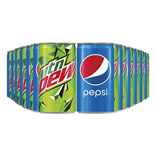 Pepsi and Mtn Dew Mini Can Variety Pack  7.5 oz Cans  24 Count-Packaging may vary-