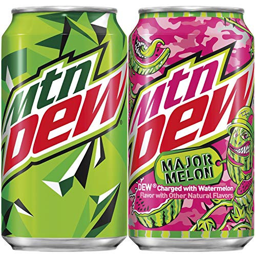 MTN DEW Original and Major Melon Variety Pack  12oz Cans -18 Pack-