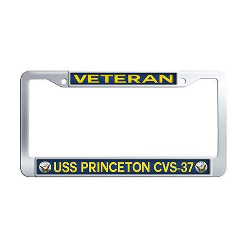 USS Princeton CVS-37 Veteran Car Tag Holder Stainless Steel US Navy Military License Plate Frame Holder