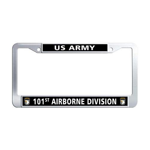 101st Airborne Division License Plate Frame Holder Stainless Steel US Army Car License Plate Holder