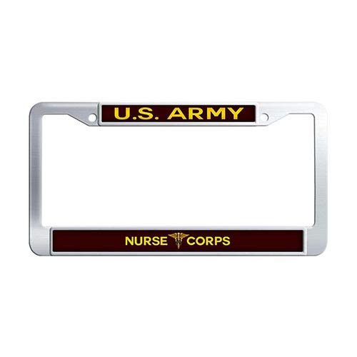 US Army Nurse Corps Car License Plate Frame Holder Stainless Steel License Plate Frame