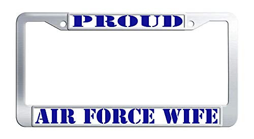 Proud Air Force Wife License Plate Frame Stainless Steel License Frame Car