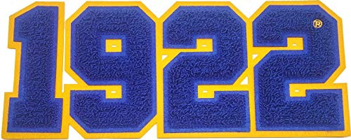 Sigma Gamma Rho 1922 Chenille Sew-On Patch -Blue - 11.75 inchW x 5 inchT-