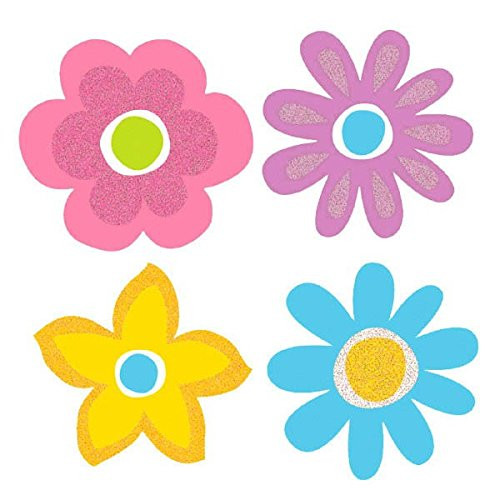 amscan Spring Mini Paper Cutouts Super Value Party Decorations -Pack of 50-  Multicolor  2 1 2 inch