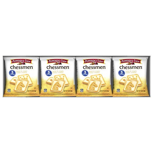 Pepperidge Farm Chessmen Butter Cookies  7.2 oz. Multi Pack Tray  8Count 0.9 oz. Snack Pack  7.2 oz