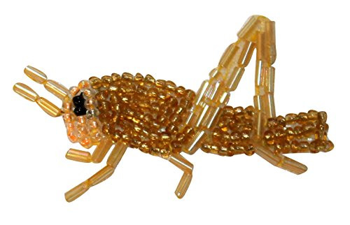 ID 8945 Garden Grasshopper Patch Cricket Insect Bug Beaded Iron On Applique