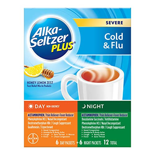 Alka-Seltzer Plus Severe Cold and Flu Day Night Powder  12 Count