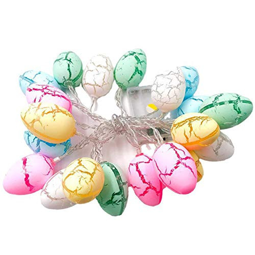 10 Easter Eggs LED String Lights Battery Operated Fairy String Lights Easter Decorations for Home Easter Tree Upstairs Banister Party 5ft