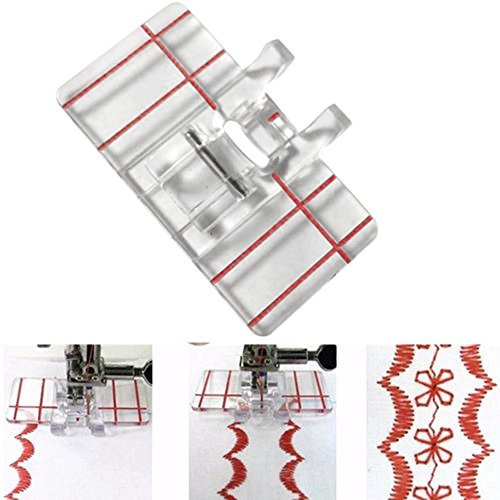 Gotian Clear Plastic Parallel Stitch Foot Presser for Home Domestic Sewing Machine ~ for Brother Singer Feiyue Janome Butterfly Juki ~ Domestic Sewing Machine Gotian Clear Plastic Parallel Stitch Foot Presser for Home Domestic Sewing Machine ~ for Brother Singer Feiyue Janome Butterfly Juki ~ Domestic Sewing Machine