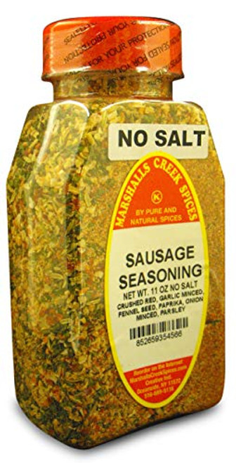 Marshalls Creek Kosher Spices -st07- SAUSAGE SEASONING NO SALT 11 oz Marshalls Creek Kosher Spices -st07- SAUSAGE SEASONING NO SALT 11 oz