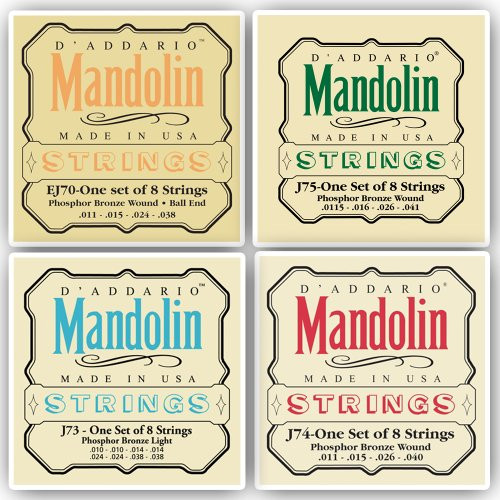 D Addario J80 Phosphor Bronze Octave Mandolin Strings  Medium  12-46