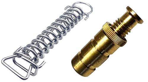Bargain Brass Pool Cover Anchor and Spring Bundle for Safety Pool Cover for Inground Pools - 1 Pack