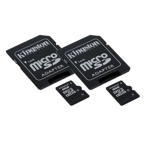 Kyocera S3015 Cell Phone Memory Card 2 x 8GB microSDHC Memory Card with SD Adapter -2 Pack-