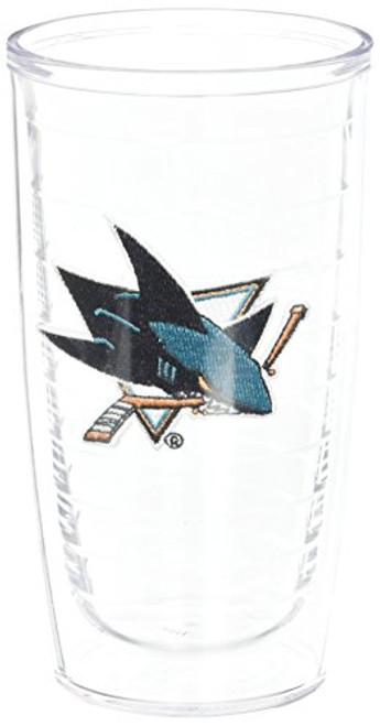 Tervis 1044753 "NHL San Jose Sharks" Tumbler, Emblem, 16 oz, Clear