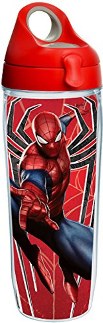 Tervis 1224645 Marvel - Spider-Man Red Spider Tumbler with Wrap and Red with Gray Lid 24oz Water Bottle, Clear Tervis 1224645 Marvel - Spider-Man Red Spider Tumbler with Wrap and Red with Gray Lid 24oz Water Bottle, Clear