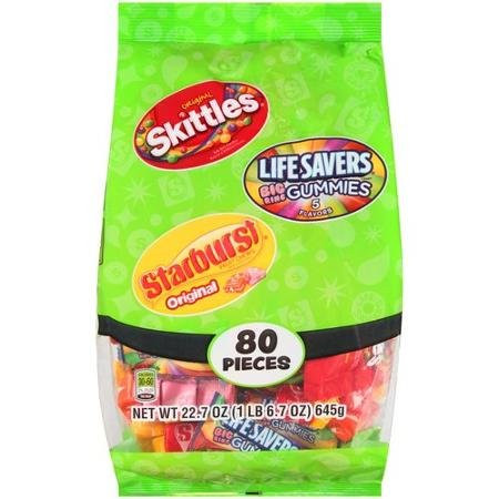 Skittles lifesavers starburst Candy Variety Pack  80 Count  22.7 Oz -Pack of 2-