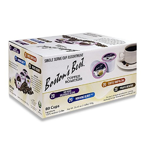 Boston's Best Assorted Variety Blends Single Serve K-Cup Coffee, 80 Count