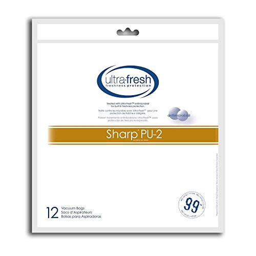 Sharp PU-2 Micro Filtration Bag  12 Bags Treated with Ultra-Fresh for Models EC-03PU2 and EC-10PU2