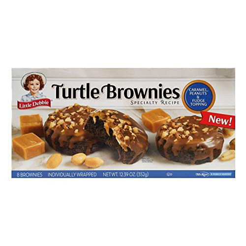 Little Debbie Turtle Brownies  Box  8 Individually Wrapped Brownies Chocolate  12.39 Ounce