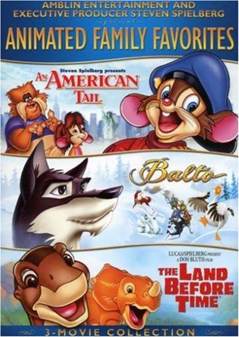 Amblin Spielberg Animated Family Favorites 3-Movie Collection -An American Tale Balto The Land Before TIme- Amblin Spielberg Animated Family Favorites 3-Movie Collection -An American Tale Balto The Land Before TIme-