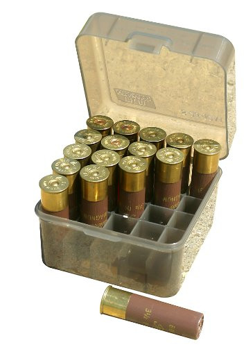 MTM 25 Round Shotshell Box -Clear Smoke-
