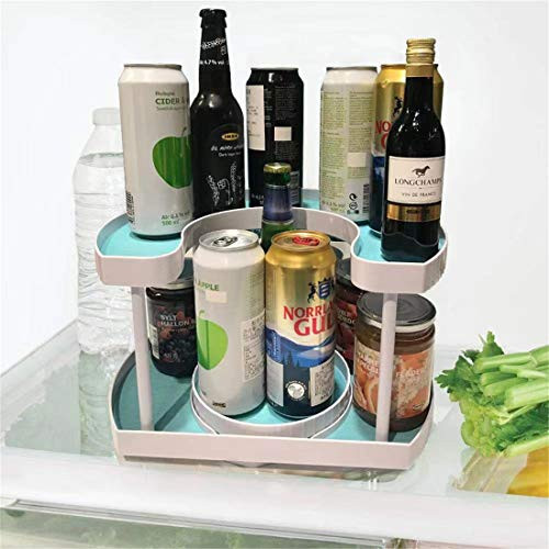 Freeby Multifunctional Rotating Spice Rack Storage Shelves Double-Layer Finishing Shelf Non-Slip Finishing Rack Spice Storage Turntable -A- Freeby Multifunctional Rotating Spice Rack Storage Shelves Double-Layer Finishing Shelf Non-Slip Finishing Rack Spice Storage Turntable -A-