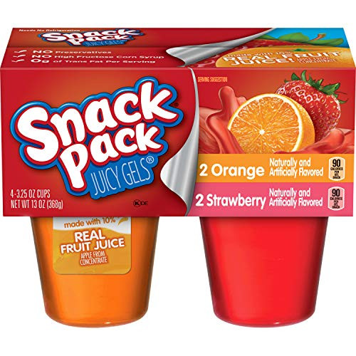 Snack Pack Juicy Gels Strawberry And Orange  13 Ounce