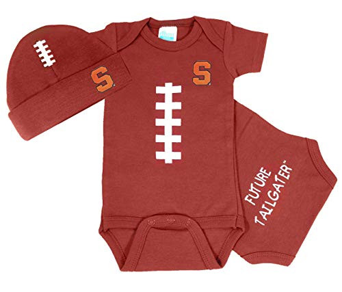 Future Tailgater Syracuse Orange Baby Football Onesie and Football Hat Set -Newborn-