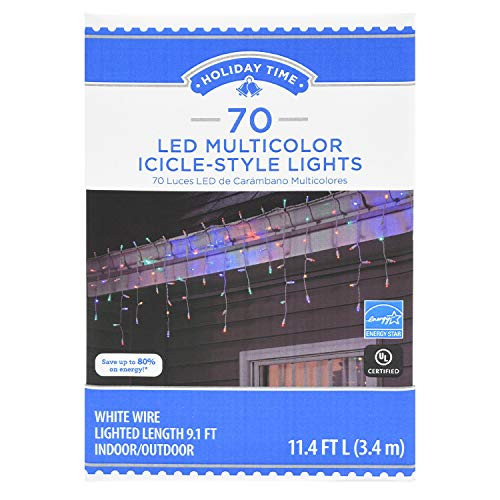 Holiday Time LED Micro Icicle Lights  70 Count  Multi-Colored