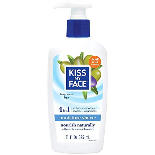 Kiss My Face 4 in1 Moisture Shave  Fragrance Free 11 oz -Pack of 3-