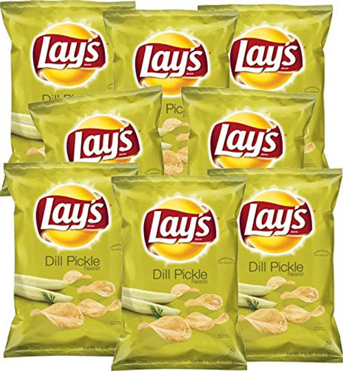 LAY S® Dill Pickle Flavored Potato Chips  1.5 ounce bags -Pack of 8-