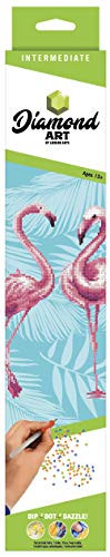 Leisure Arts DAK Diamond Art Kit 12x12 Intermediate Flamingo Duo  None