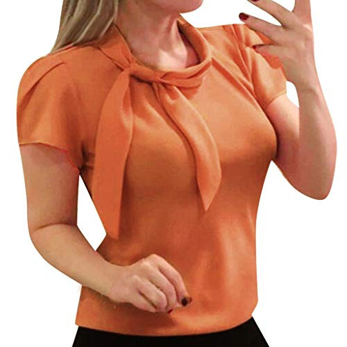 AODONG Shirts for Women Fashion Round Neck Printing Print Tee Shirt Casual Short Sleeve T-Shirt Top Blouses Orange AODONG Shirts for Women Fashion Round Neck Printing Print Tee Shirt Casual Short Sleeve T-Shirt Top Blouses Orange