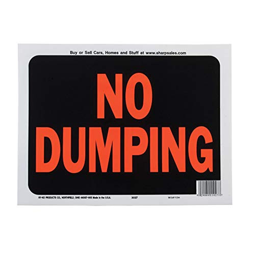 Hy-Ko Prod Co 9X12 No Dumping Sign -Pack Of 10- 3027 Signs Hy-Ko Prod Co 9X12 No Dumping Sign -Pack Of 10- 3027 Signs