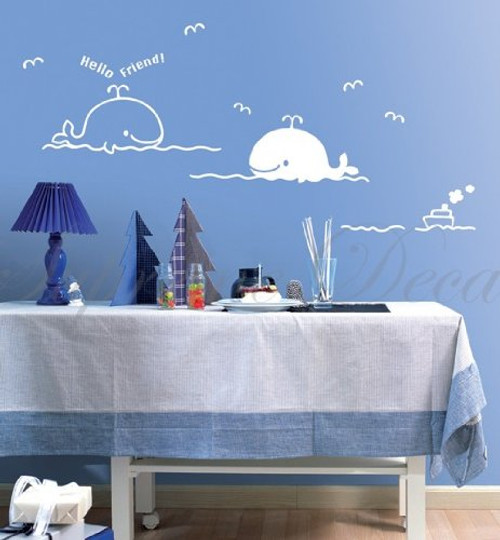 Whale friends - Beautiful Tree Wall Decals for Kids Rooms Teen Girls Boys Wallpaper Murals Sticker Wall Stickers Nursery Decor Nursery Decals Whale friends - Beautiful Tree Wall Decals for Kids Rooms Teen Girls Boys Wallpaper Murals Sticker Wall Stickers Nursery Decor Nursery Decals