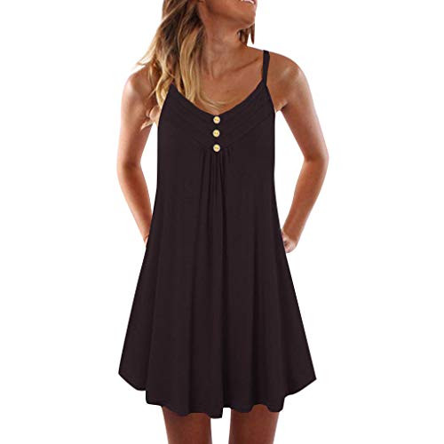 Tianjinrouyi Dresses Women O Neck Casual Pockets Sleeveless Above Knee Dress Loose Party Dress Tianjinrouyi Dresses Women O Neck Casual Pockets Sleeveless Above Knee Dress Loose Party Dress