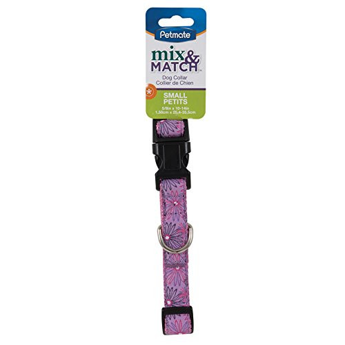 Petmate Aspen Pet Products M M Floral Collar  Pink  5 8 inch x 10-14 inch