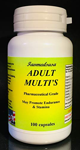 Adult Multi-Vitamins  Multivitamins  Made in USA -1 Bottle - 100 Capsules