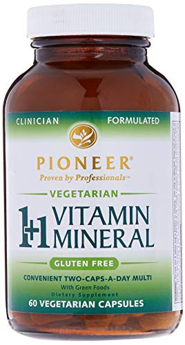 Pioneer Nutrition 1 Plus 1 Vitamin Mineral Veg Iron Free  60 Count