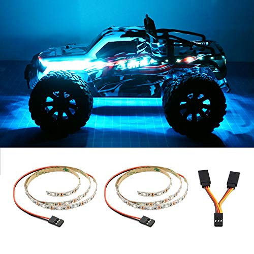 LED Light Strip for RC Fixed Wing Airplane Flying Wing Plane AR Wing Drone Model Car Truck -Ice Blue-