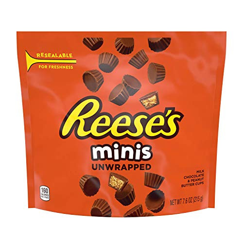 REESE S Chocolate Peanut Butter Candy  Minis  8 Ounce -Pack of 4-