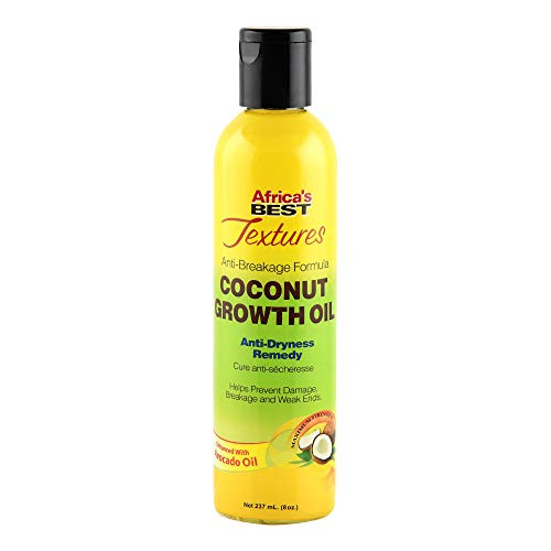 Africa s Best Textures Growth Oil  Anti-Dryness Oil Hair Therapy  Improves Weak Ends and Enhances Growth  Fluid ounces Coconut 8 Fl Oz