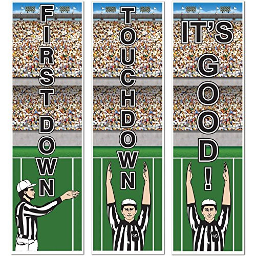 Football Cutouts Party Accessory -1 Count- -3 pkg- Pkg 3