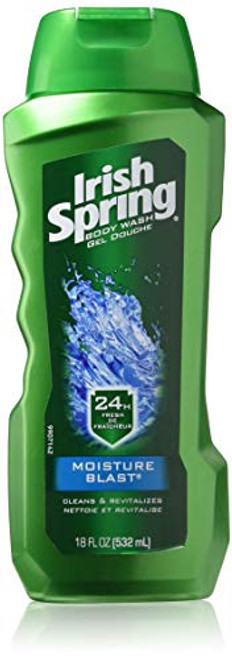 Irish Spring Body Wash  Moisture Blast 18 Ounce -Value Pack of 4-