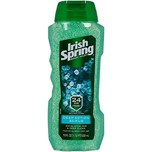 Irish Spring Body Wash Deep Action Scrub 18 oz -Pack of 3- Irish Spring Body Wash Deep Action Scrub 18 oz -Pack of 3-