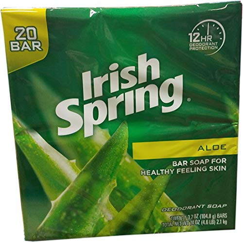 Irish Spring Aloe bar Soap -20 3.75 Oz Net Wt 74 Oz-  -- -4342599982-