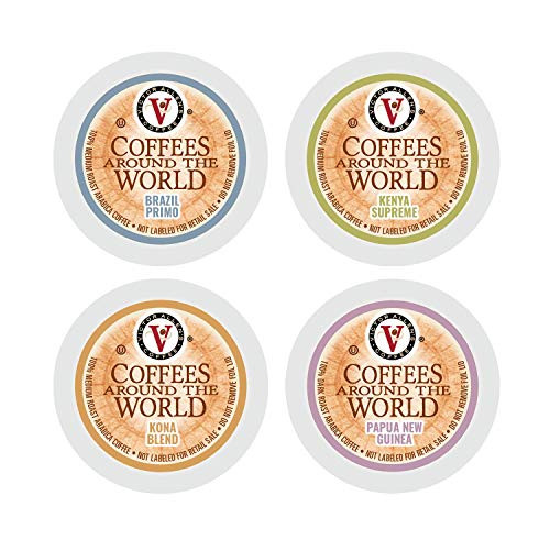 Coffees Around The World Variety Pack for K Cup Keurig 2.0 Brewers  Victor Allens Coffee Medium Roast Single Serve Coffee Pods  96 Count
