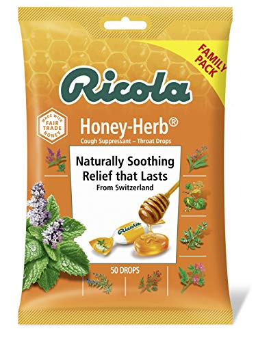 Ricola Family Pack Cough Suppressant Throat Drops  Honey-Herb  50 Drops