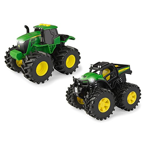TOMY John Deere Monster Treads Lights and Sounds 6 inch Vehicle  Vehicle May Vary