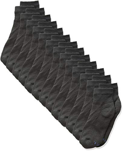 Hanes Ultimate Boys  Classics Ankle Socks  12-Pack  black  Large - Shoe Size  3-9